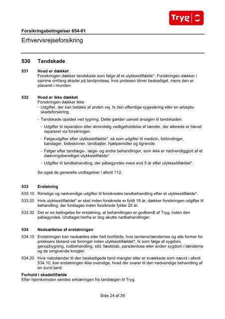 Erhvervsrejseforsikring Forsikringsbetingelser ...