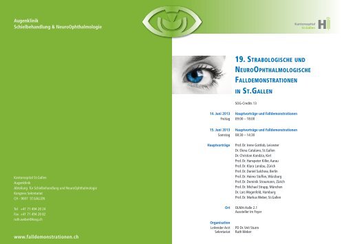 Programm (PDF) - 20. Strabologische und NeuroOphthalmologische ...