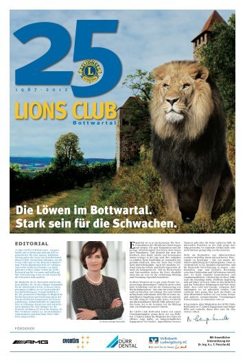 25 Jahre LIONS CLUB BOTTWARTAL 04.11.2012