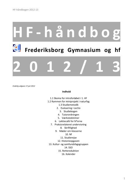 HF-håndbog 2012-13.pdf - Frederiksborg Gymnasium og HF