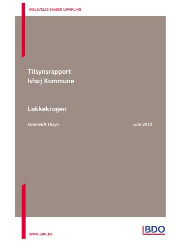 Uanmeldt tilsyn 2012 Løkkekrogen Ishøj ... - Ishøj Kommune