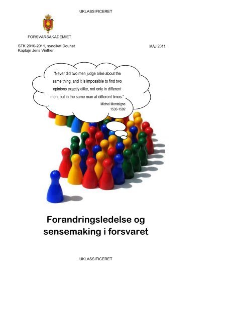 Sensemaking og forandring i forsvaret - Forsvarsakademiet