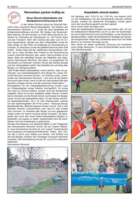 Ausgabe 09_2013 vom 03_05_2013 - Stadt Sandersdorf-Brehna