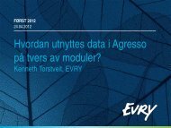 Hvordan utnyttes data i Agresso på tvers av moduler? - Evry