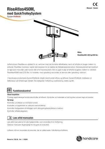 RiseAtlas med QuickTrolley - Handicare.dk