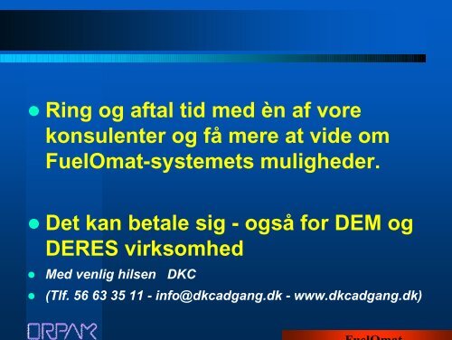 FUEL-O-MAT Præsentation - DKC