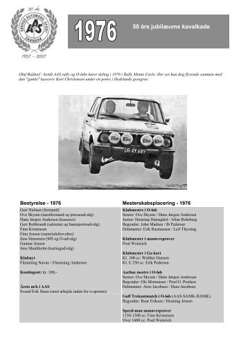 50 års jubilæums kavalkade - Aarhus Automobil Sport