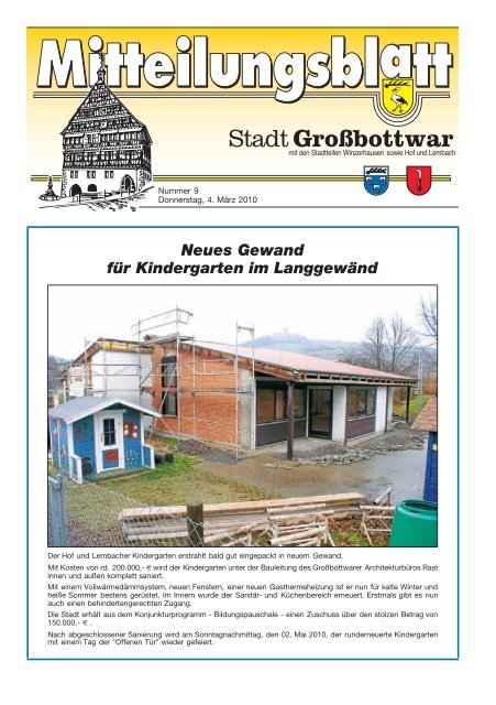 Publ grossbottwar Issue kw09 Page 1 - Gemeinde Großbottwar