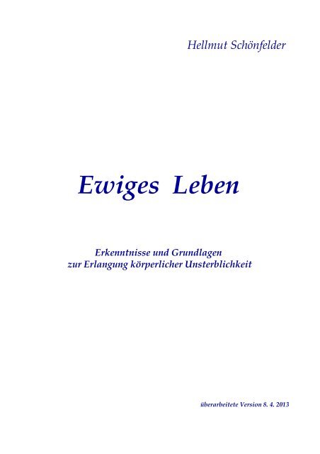 Download der Buches "Ewiges Leben" - AufstiegsBote