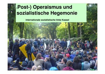 (Post-)Operaismus und sozialistische Hegemonie - Internationale ...
