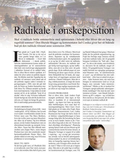 RADIKAL POLITIK 4-2008.indd - Radikale Venstre