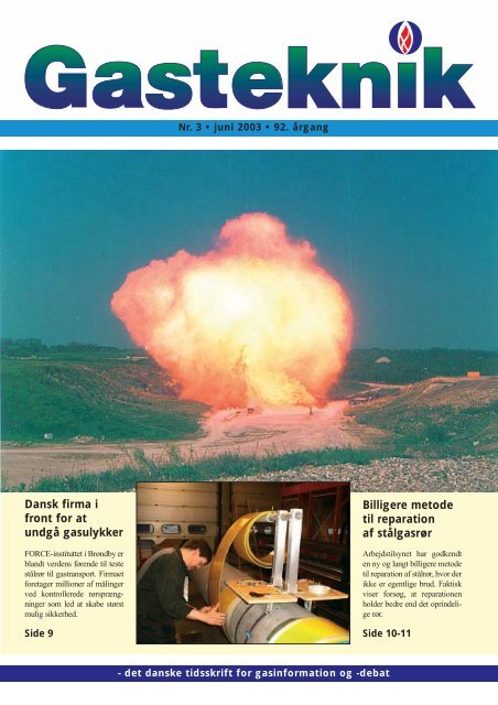 Gasteknik nr. 3, juni 2003 [PDF] - Dansk Gas Forening