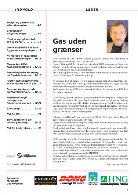 Gasteknik nr. 3, juni 2003 [PDF] - Dansk Gas Forening
