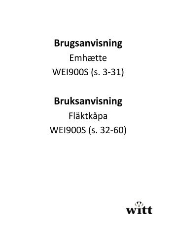 Brugsanvisning Bruksanvisning - Witt