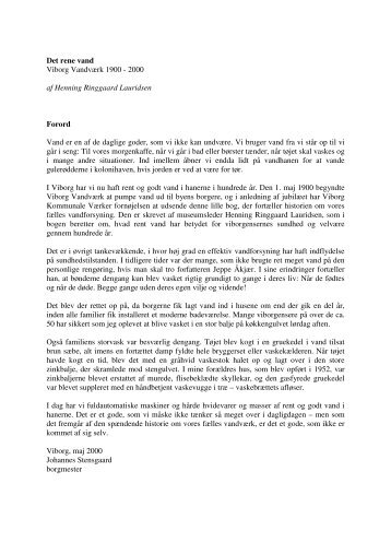 Det rene vand Viborg Vandværk 1900 - 2000 af Henning Ringgaard ...