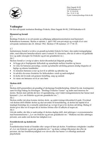 Skolens vedtægter - Bordings Friskole