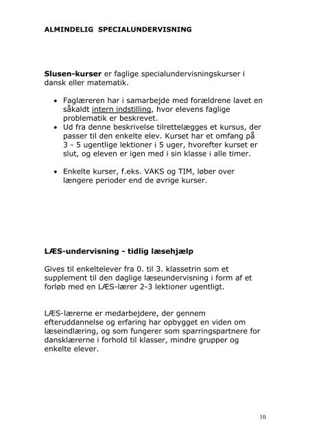 Resursecenter Slusen 2012-2013 - Tønder Distriktsskole