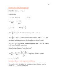 Summary for simple linear regression Dependent data x Linear ...