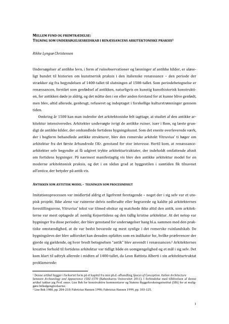 Mellem fund og fremtrædelse - Statens Byggeforskningsinstitut