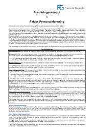 Forsikringsoversigt Falcks Personaleforening