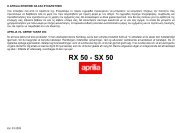 RX 50 - SX 50 - Aprilia Brand - After-Sales Website