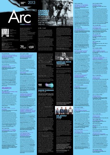 Arc Calendar March/April - National Film and Sound Archive