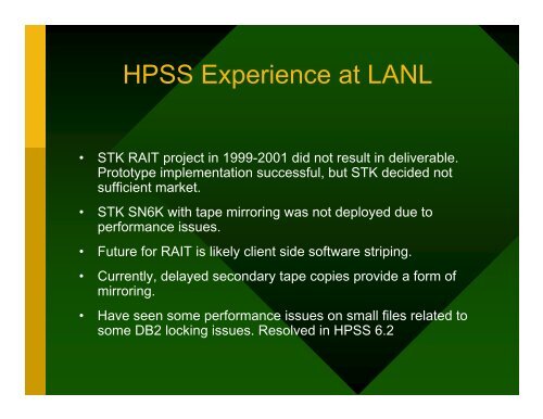 Archival Storage At LANL Past, Present and Future - Los Alamos ...