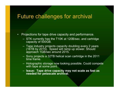 Archival Storage At LANL Past, Present and Future - Los Alamos ...