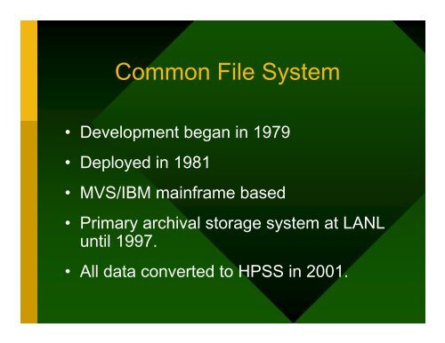 Archival Storage At LANL Past, Present and Future - Los Alamos ...