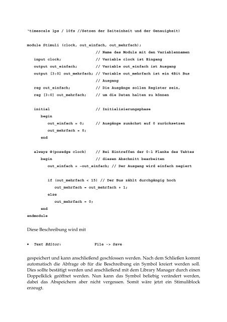 Erstellen einer Verilog-Testbench im Cadence Design Framework