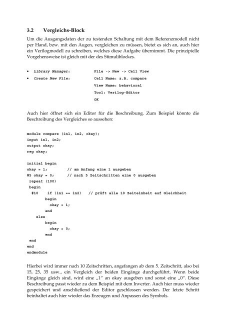 Erstellen einer Verilog-Testbench im Cadence Design Framework