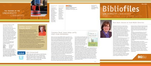 university Libraries university Libraries - Bowling Green State ...