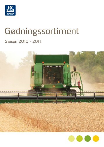 Gødningssortiment, sæsonen 2010-2011 - Yara Danmark