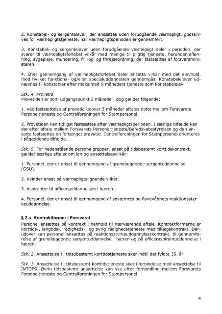 organisationsaftale - Centralforeningen for Stampersonel