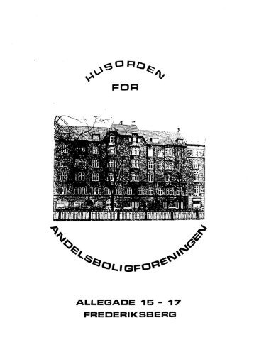 ALLEGADE 15 - 17 FREDERIKSBERG