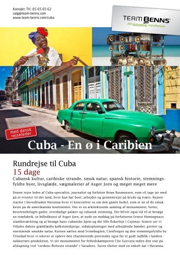 Cuba - En ø i Caribien - Team Benns