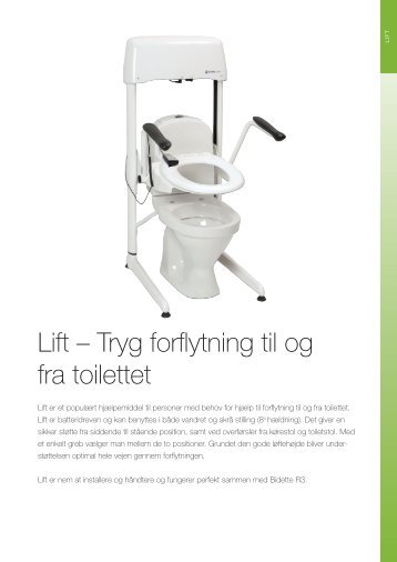 Lift – Tryg forflytning til og fra toilettet - Handicare.dk