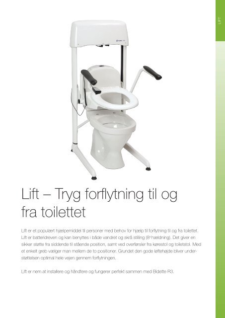 Lift – Tryg forflytning til og fra toilettet - Handicare.dk