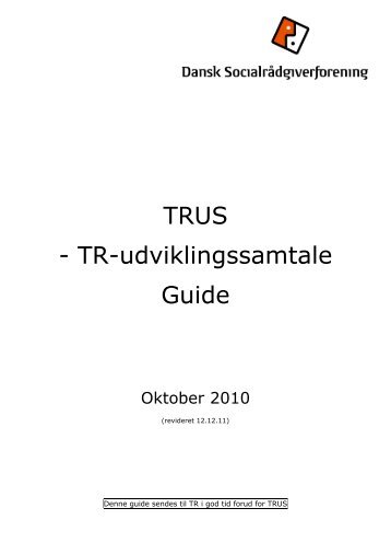 Guide til TR-udviklingssamtalen - Dansk Socialrådgiverforening