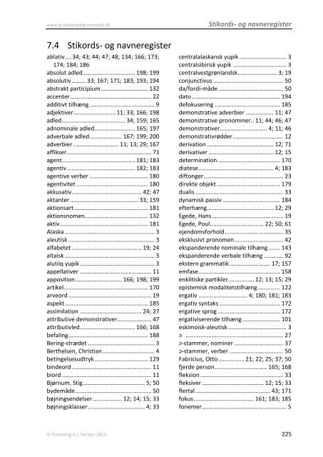 7. juni 2013, 233 sider, 5,7 mb - Grønlandsk grammatik