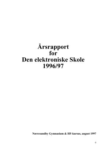 Nørresundby, 2. årsrapport 1997 - Undervisningsministeriet
