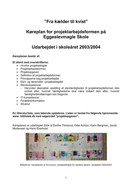 Fra kælder til kvist” - Eggeslevmagle Skole