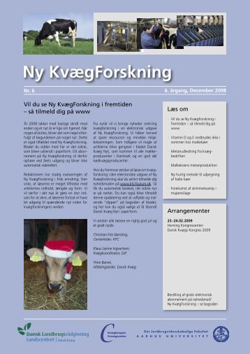 Ny Kvægforskning nr. 6, december 2008 - Kvægbrugets Forsøgscenter