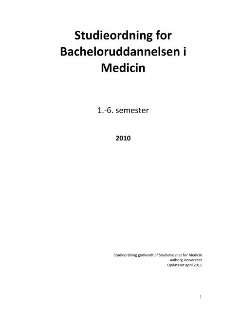 6. semester Medicin - School of Medicine and Health - Aalborg ...