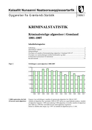 Krimalretslige afgørelser i Grønland 1991 - 1997 - Grønlands Statistik