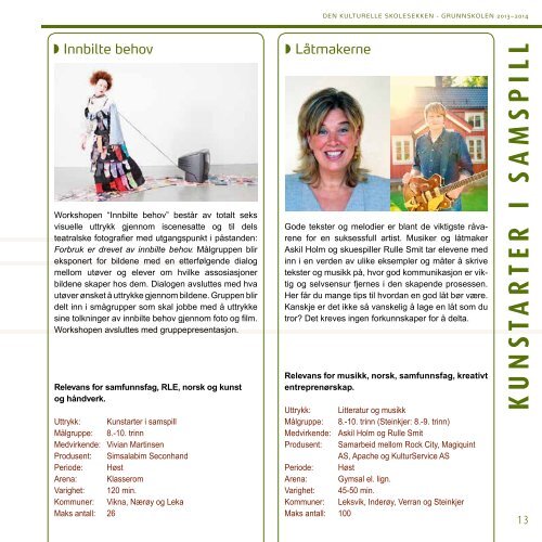 Programhefte grunnskole 2013-14 - Den kulturelle skolesekken i ...