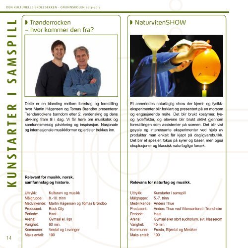 Programhefte grunnskole 2013-14 - Den kulturelle skolesekken i ...