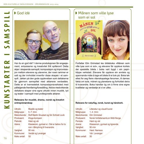 Programhefte grunnskole 2013-14 - Den kulturelle skolesekken i ...