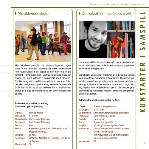 Programhefte grunnskole 2013-14 - Den kulturelle skolesekken i ...