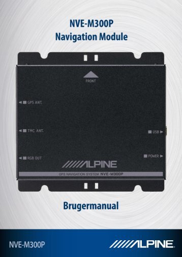 NVE-M300P Brugermanual 1 - Alpine Europe